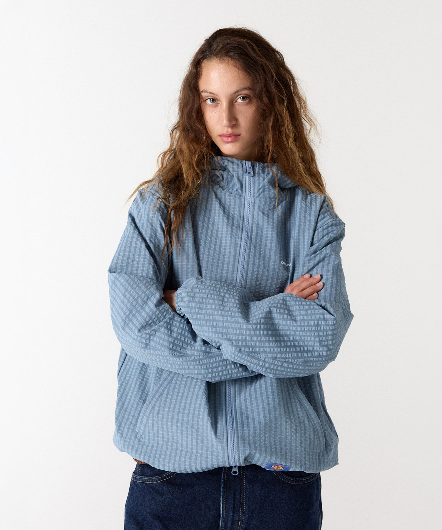 Легкая ветровка в клетку Sky Blue