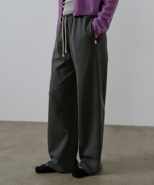 Back logo banding sweatpants [FRSP05PT02] Charcoal