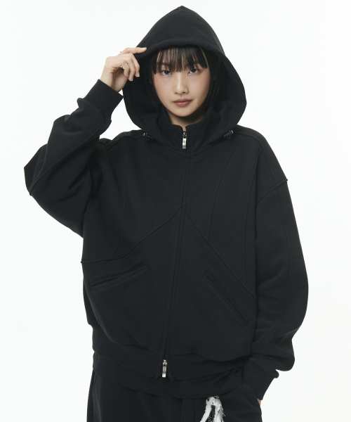 DEV:10 Кёрв Худи ZIP-UP_BLACK