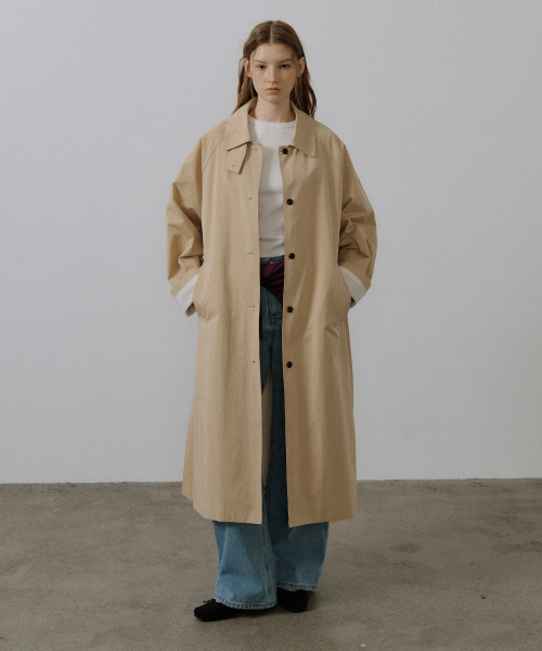 Balmaccan belted Длинная trench coat [FRSP05CT01]_Beige