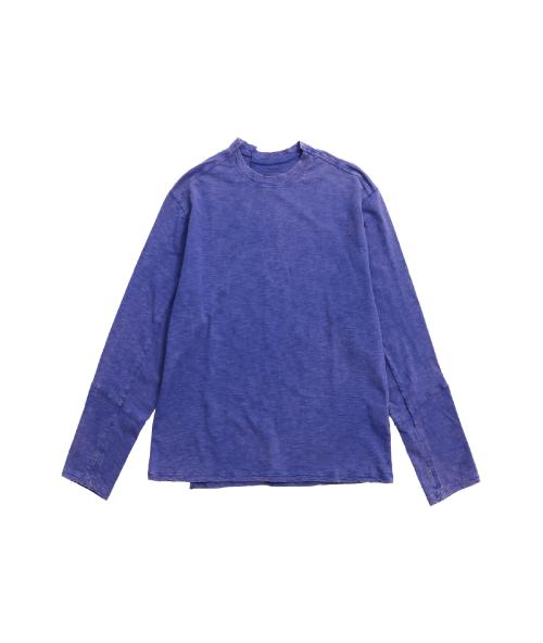 Асимметричный лонгслив с эффектом варки (Bleached Blue)