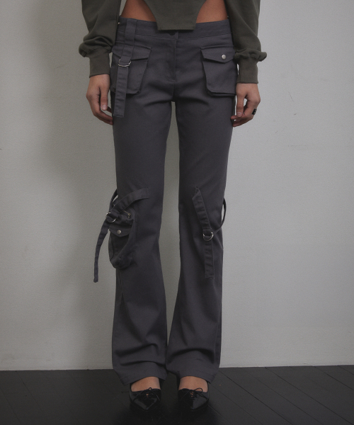Cargo Strap Pocket Брюки (Угольные)