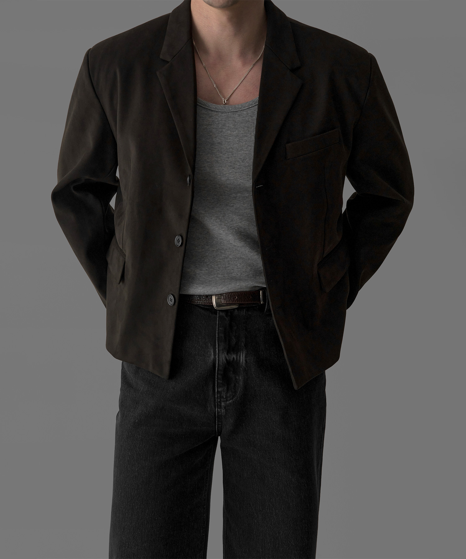 Suede Crop Blazer [Коричневые]