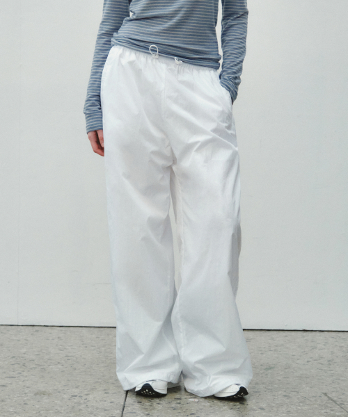 Volume Широкие Drawstring Pants_CTB562(Белые)