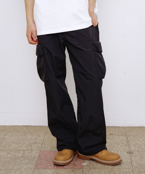 UTILITY NYLON RIPSTOP SEMI-Широкие Брюки - Чёрные