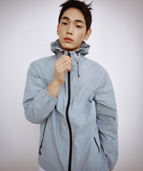 AIRY RIPSTOP NYLON TWO-WAY WIND BREAKER - LIGHT Синие