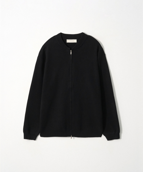 Базовая На молнии Трикотаж Cardigan_Black