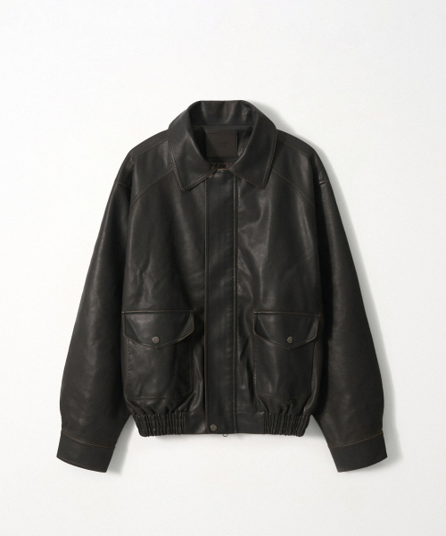 Vintage A-2 Vegan Leather Jacket_Brown