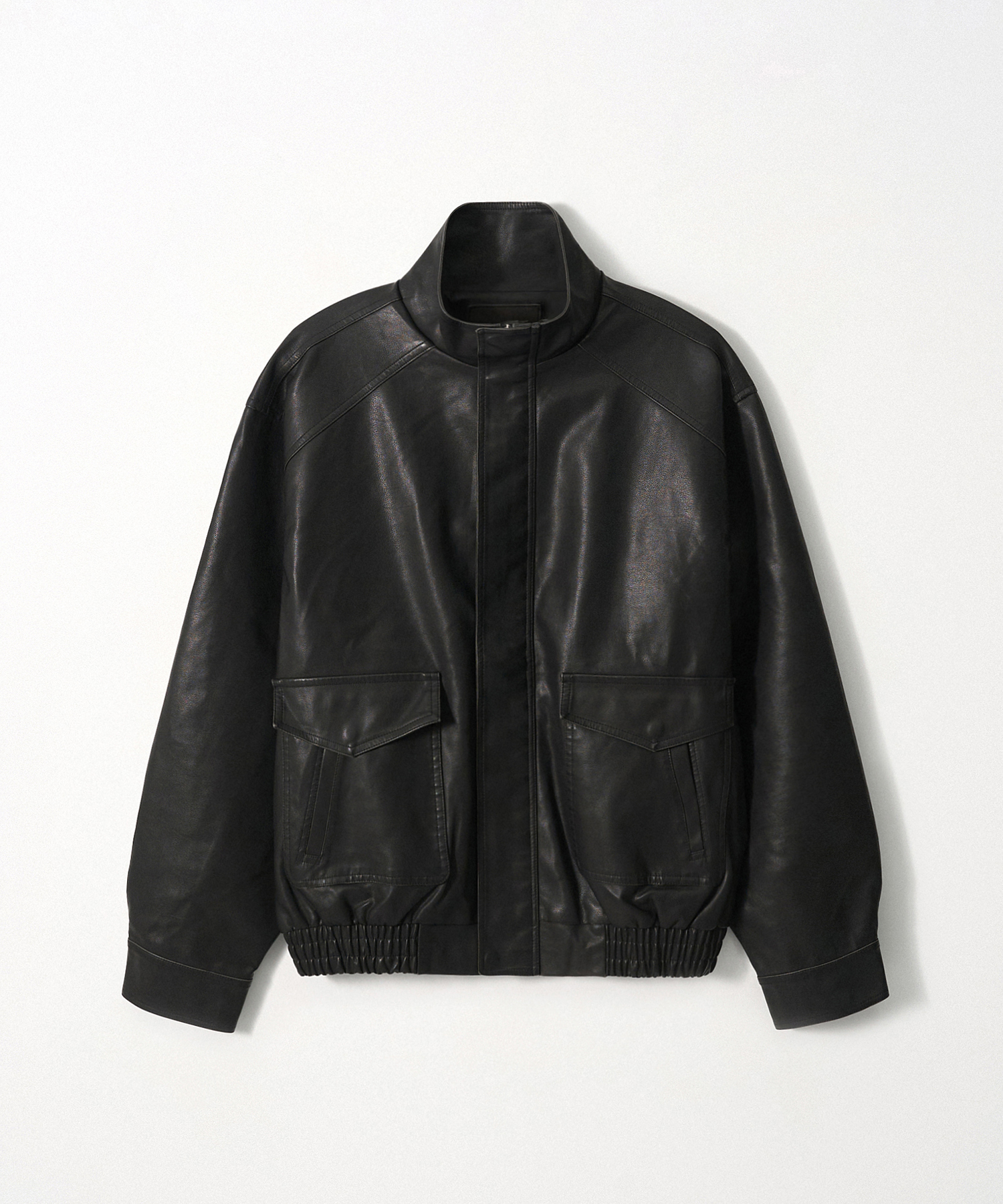 Vegan A-2 Leather Jacket_Black