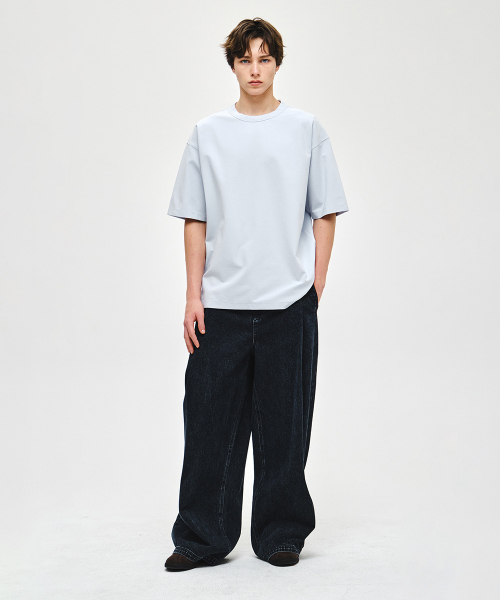 지오송지오 타임리스 티셔츠 라이트블루 ZI3TS389LB
