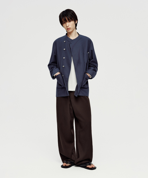 Side Tape String Pants - Brown