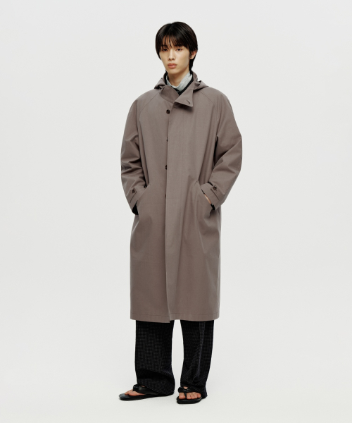Hooded Coat - Beige