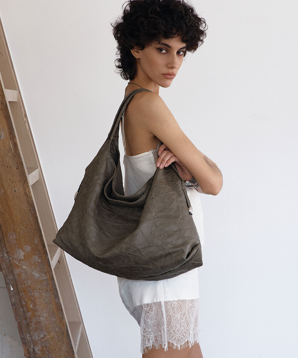 CACTUS HOBO BAG [Moss Green]