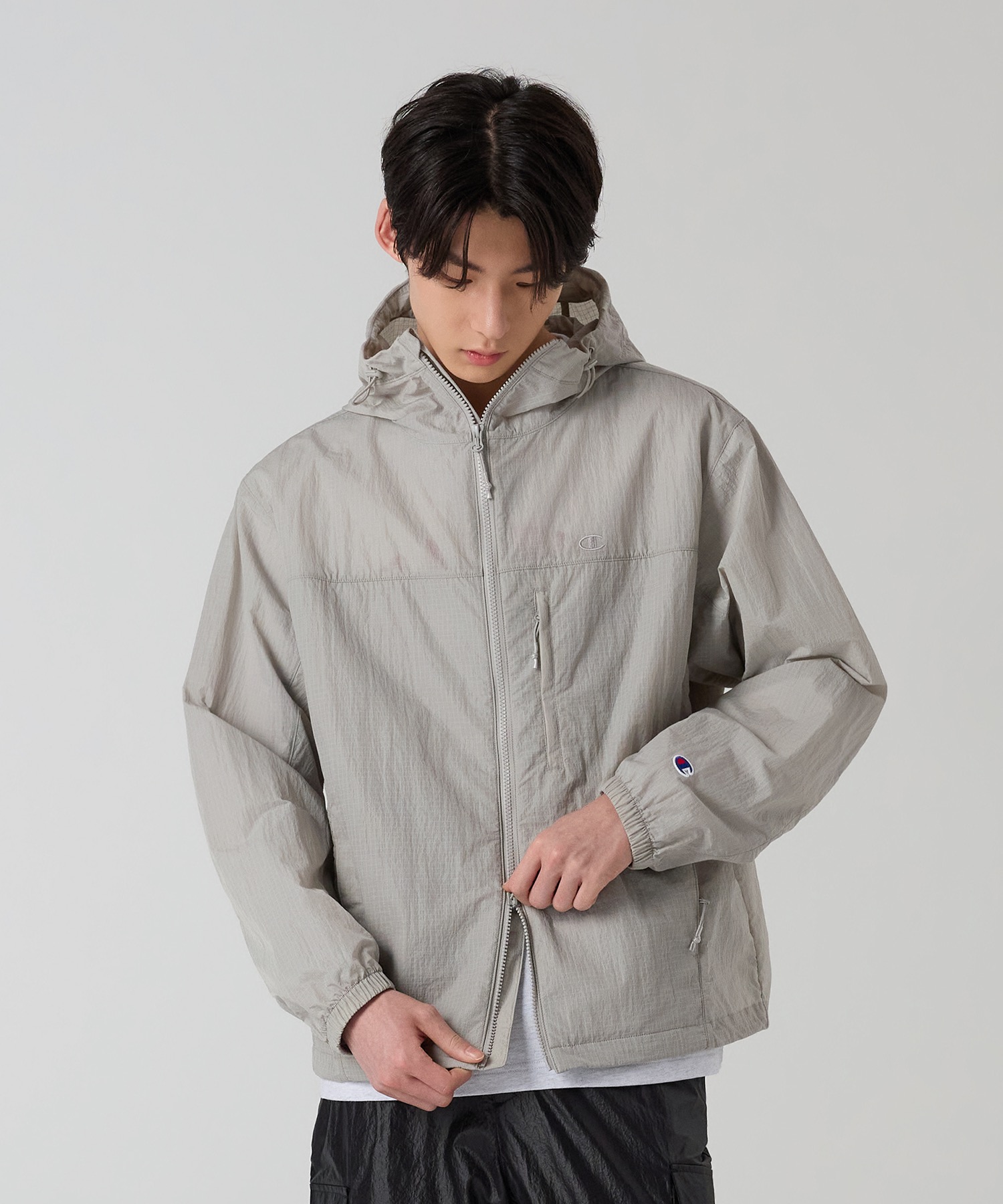 Прозрачная нейлоновая ветровка Light Grey