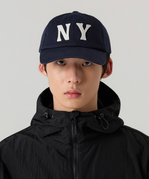 NY 아플리케 볼캡 Navy