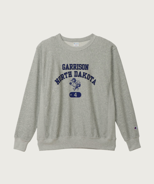 리버스위브 루즈핏 그래픽 스웨트셔츠 Oxford Grey