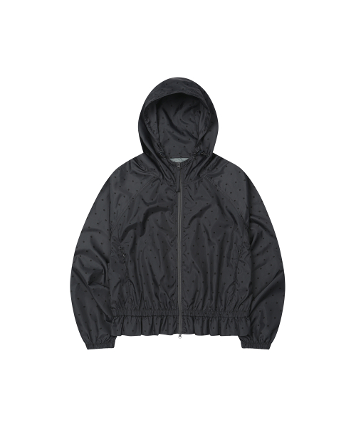 Ruffle Dot Windbreaker [DOTDGRAY]_SEWJK002DOTDGRAY