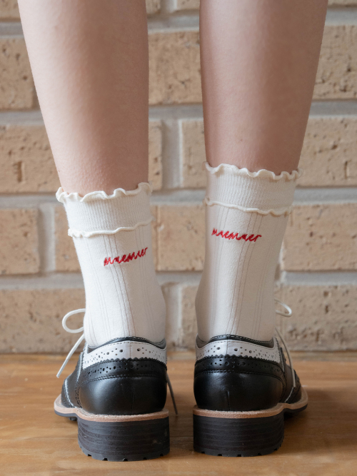 Muemuer Lettering Socks MU2633AC201M