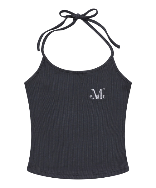 ENOA HALTER NECK CROP SLEEVELESS (2COLOR)