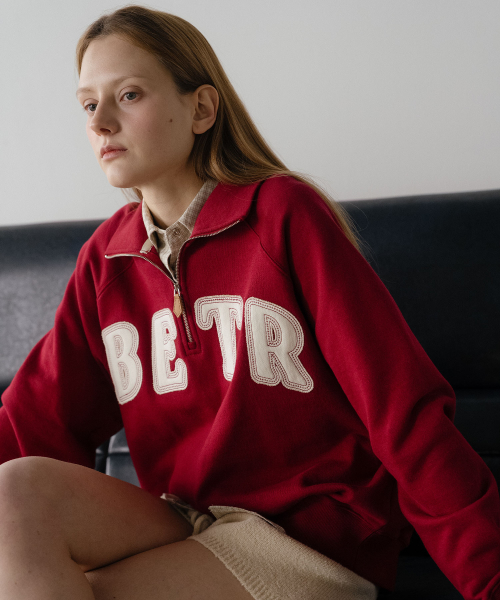 BETR half zip-up MTM [KNSS05TS08]_Burgundy