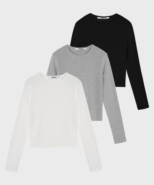 [2PACK] ESSENTIAL ROUND T-SHIRT-3COLOR