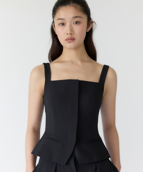 Posh Vest Bustier(Deep Navy)
