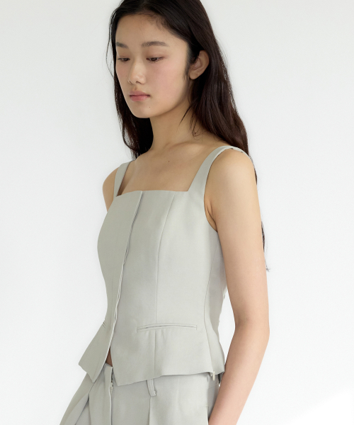 Posh Vest Bustier(Oat Beige)