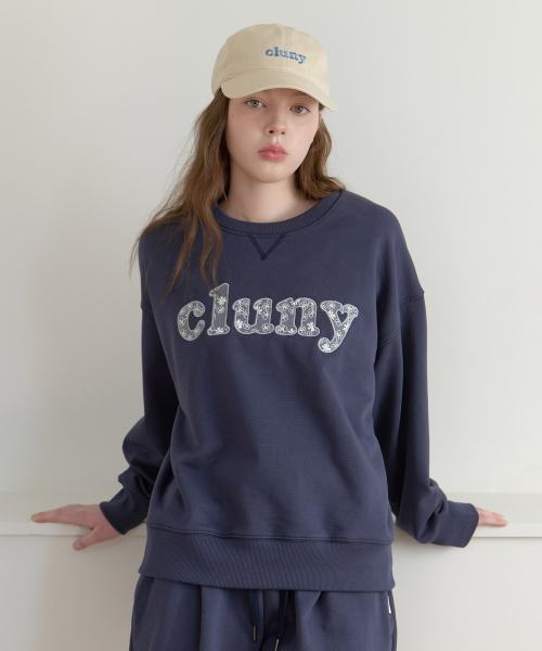 Lace mood cluny logo sweatshirt