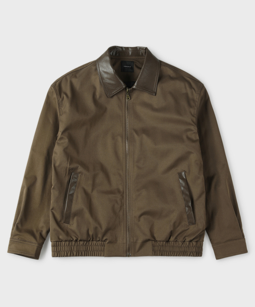 Куртка-блюзон Khaki Brown с контрастным воротником