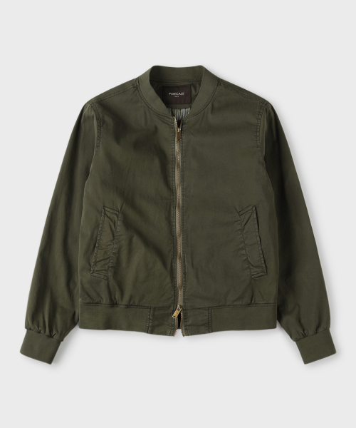 Хлопковый бомбер кэжуал Khaki