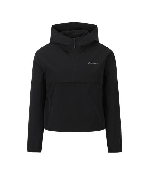 Женский легкий тканый анорак с капюшоном Freshvent (BLACK)