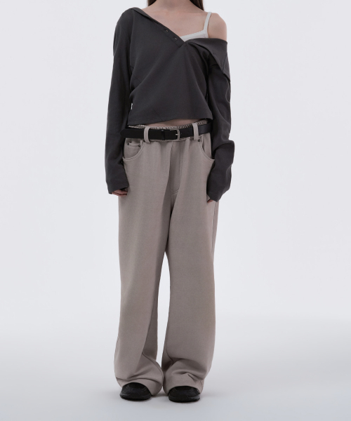 Denim Dyed Sweat Pants - Ash