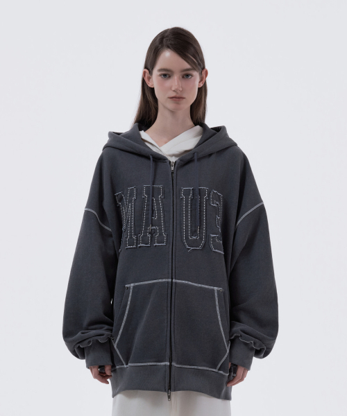MAU3 Loose Fit Hooded Zip-Up