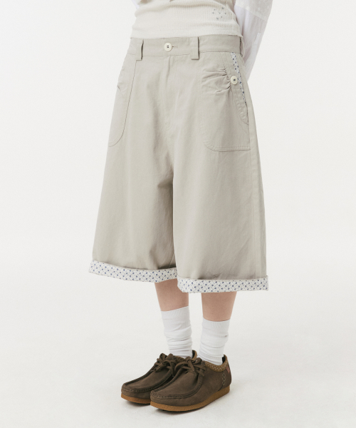 SHIRRING POCKET BERMUDA брюки,
