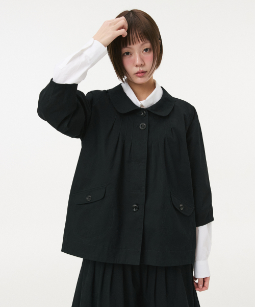 ROUNDED COLLAR COTTON пиджак,