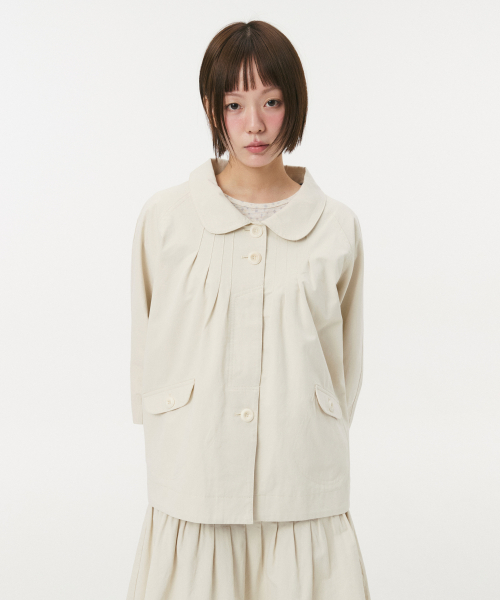 ROUNDED COLLAR COTTON пиджак,