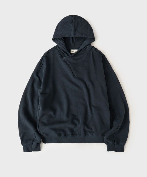 Укороченное худи DIAGONAL на молнии до середины [Navy]