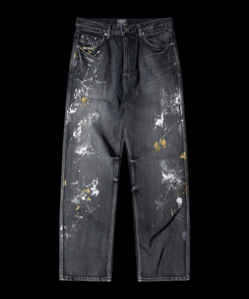 Багги-джинсы Vintage Painted Blue Black