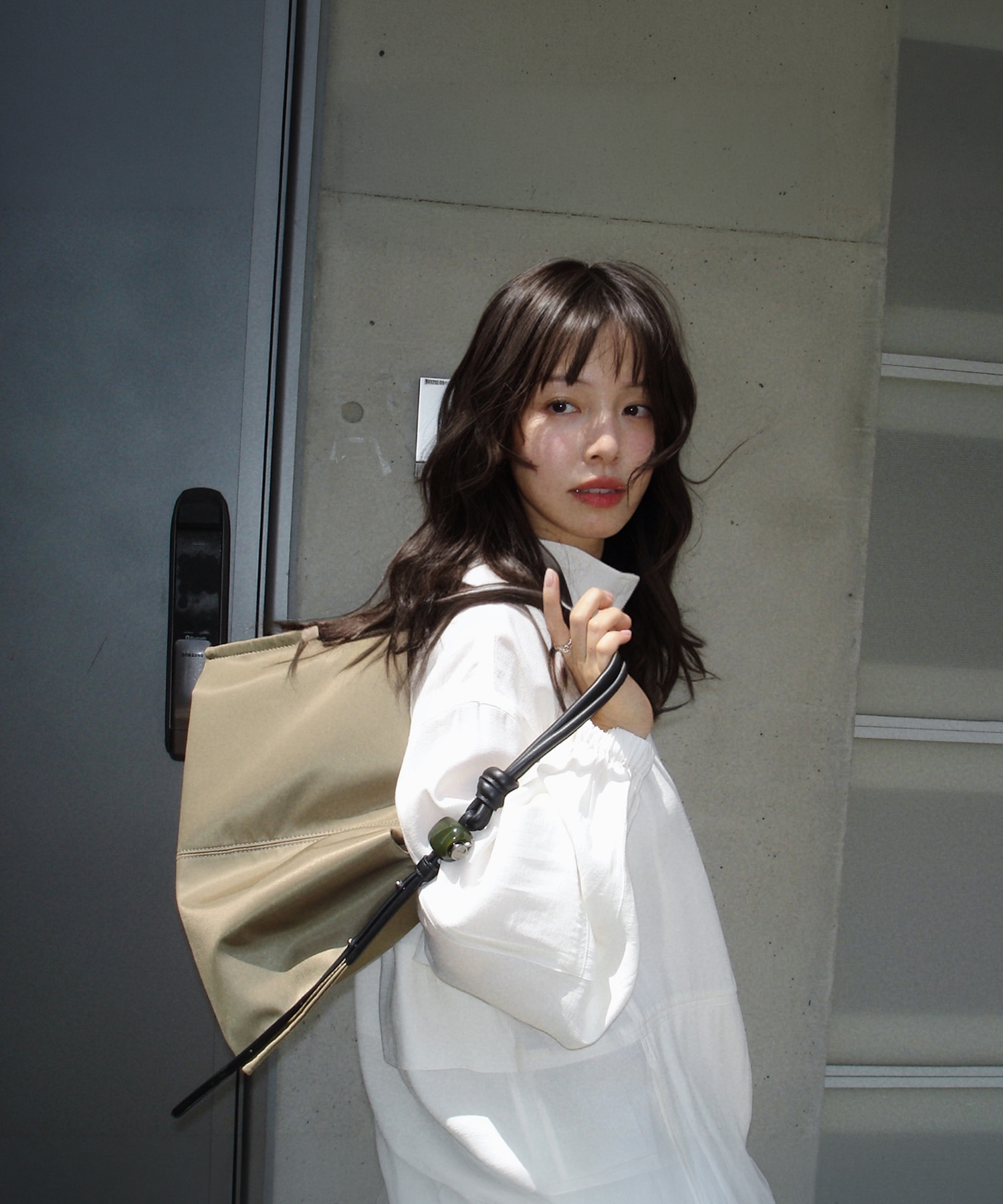 [EXCLUSIVE] маленький formica utility bag(Nylon beige)_OVBSX26152BEE
