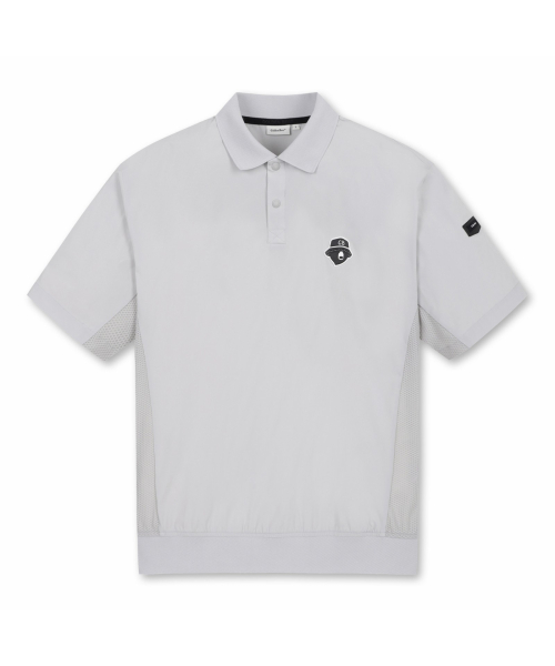 (M) Stretch тканая mesh Hybrid Polo T-shirt G4TAM26221GYL