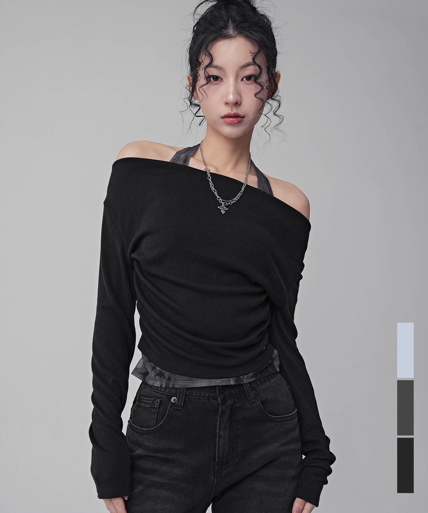 Драпированная футболка Clara_3Colors