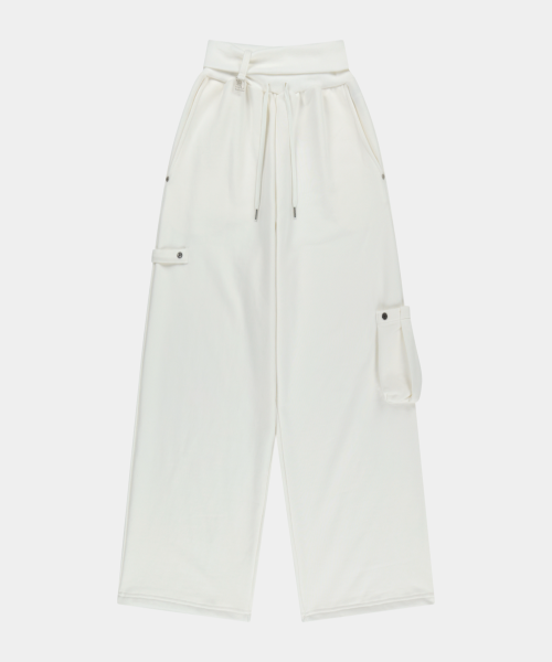 Rib Terry Pocket Sweat Pants (IVORY)
