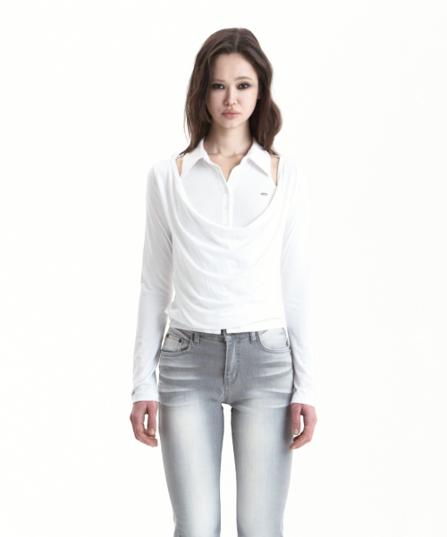 DRAPE LAYERED SET WHITE