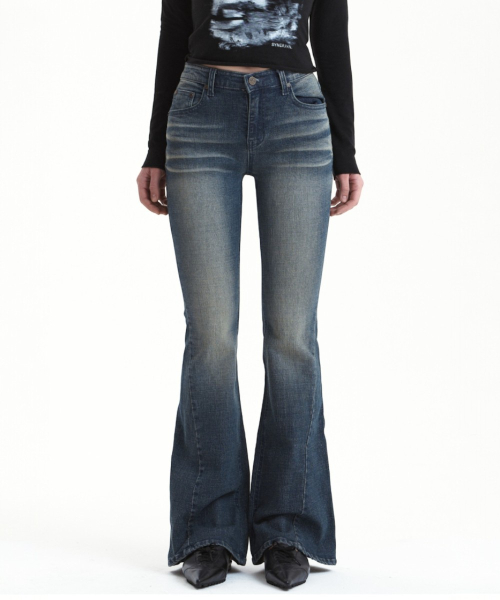 MUSINSA | SYNERJYN CAT WASHING DENIM PANTS VINTAGE BLUE