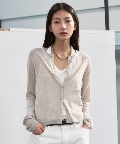 Кардиган Vacant полупрозрачный [light gray]