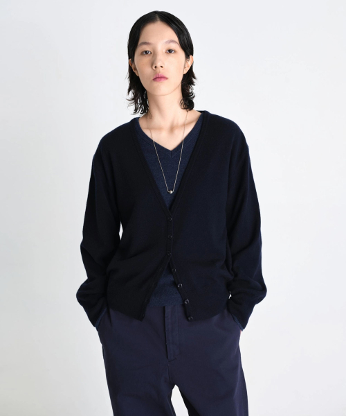 W Hiora merino air wool кардиган dark navy
