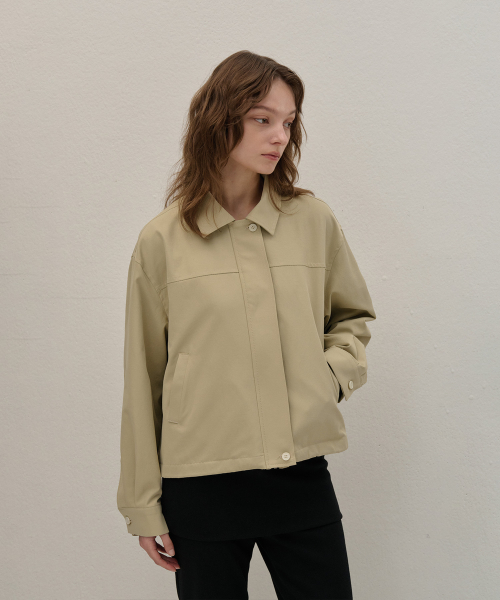 Хлопковый блузон, Beige