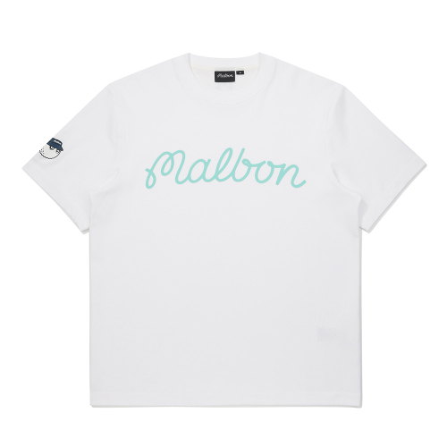 말본 스크립트 유니 라운드 티셔츠 OFF WHITE