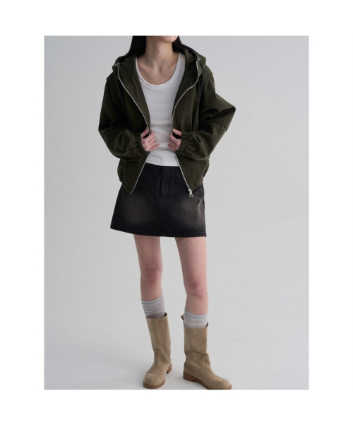 Свободная куртка с капюшоном Khaki