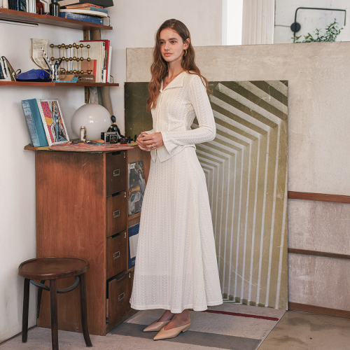 PM_Refined knit кардиган and skirt set_2color